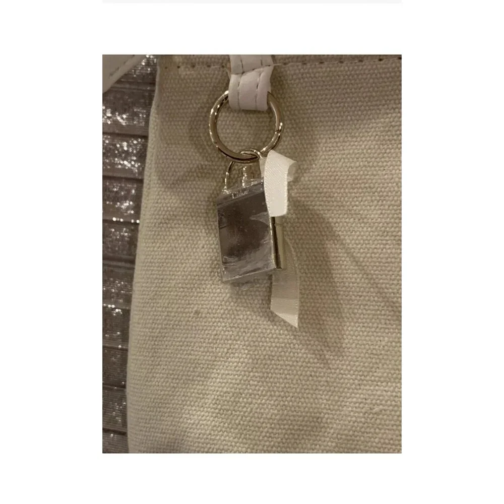 NWB CHLOE` Parfum SOFT BEIGE BEAUTY  CANVAS POUCH/ BEAUTY BAG - New W Charm - Picture 3 of 3